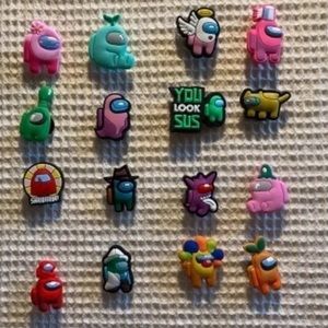16 Piece Among Us Shoe Charms for Crocs